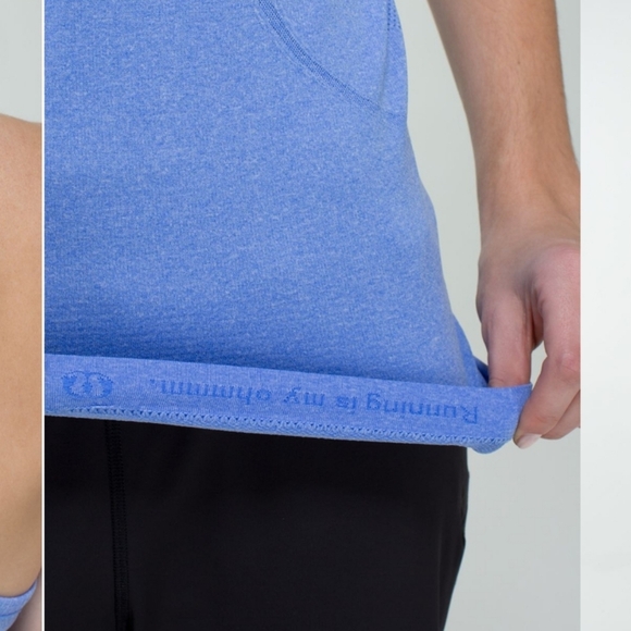 Lululemon Run: Swiftly Tech Racerback. Heathered Lullaby (blue / purple). Size 8 - Picture 5 of 14